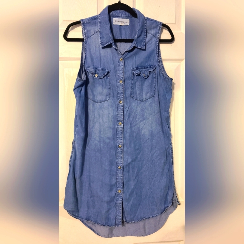 Young Hearts Run Free Chambray Blouse M/L